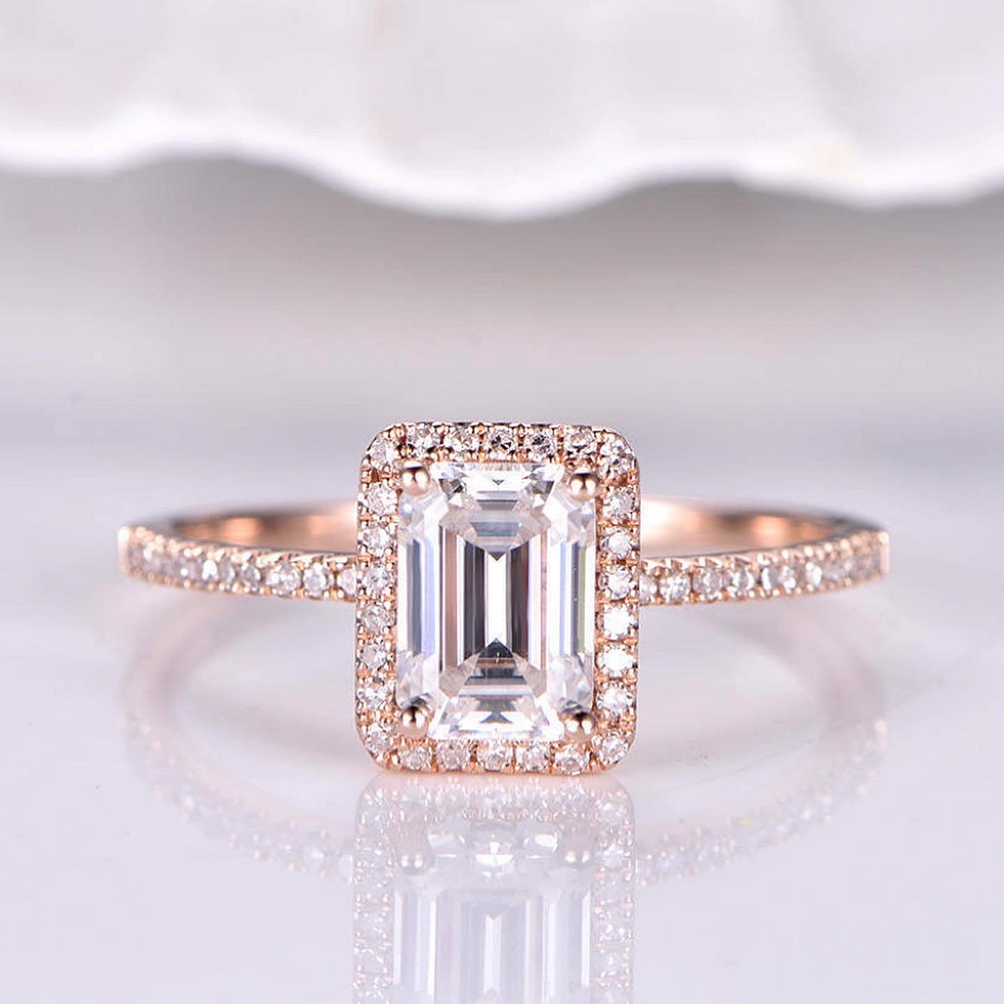 Emerald Cut 1.2ct Engagement/Wedding Ring