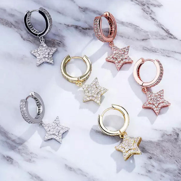 5 Pointed Star Earrings