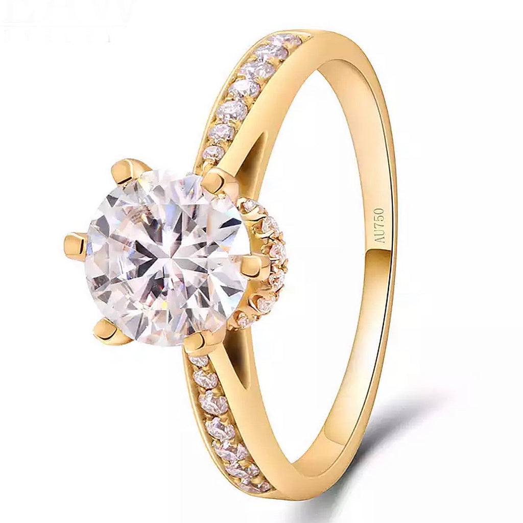 Round “Glorious Crown” Wedding/Engagement Ring