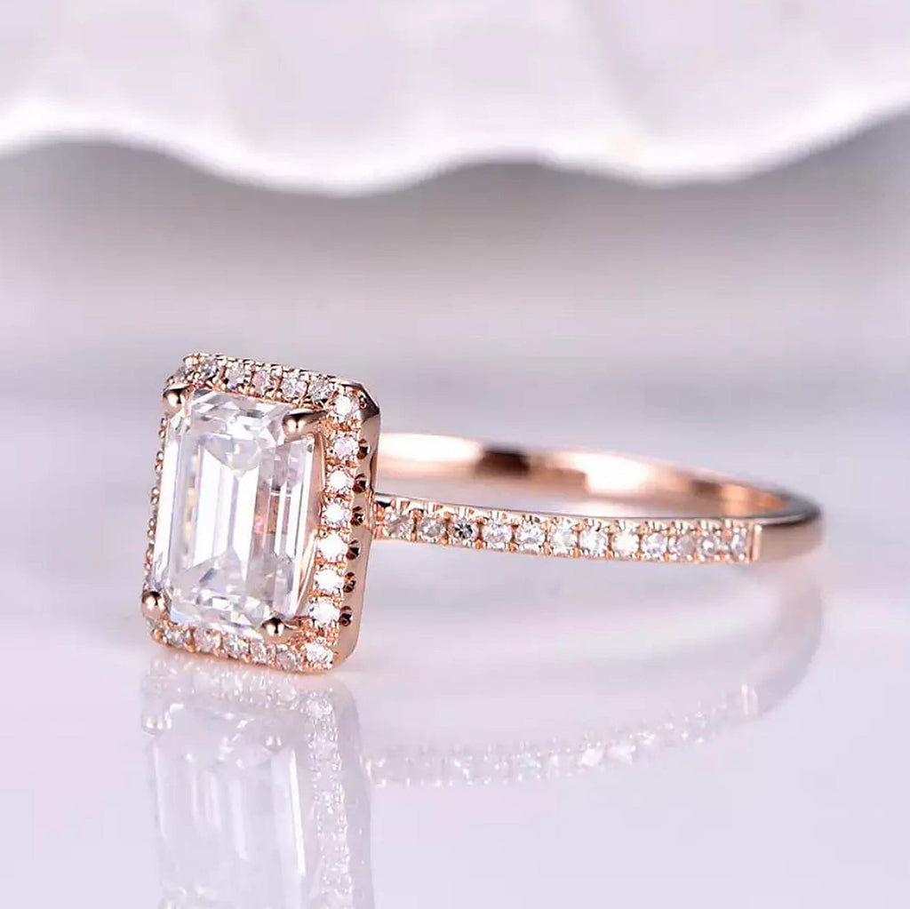 Emerald Cut 1.2ct Engagement/Wedding Ring