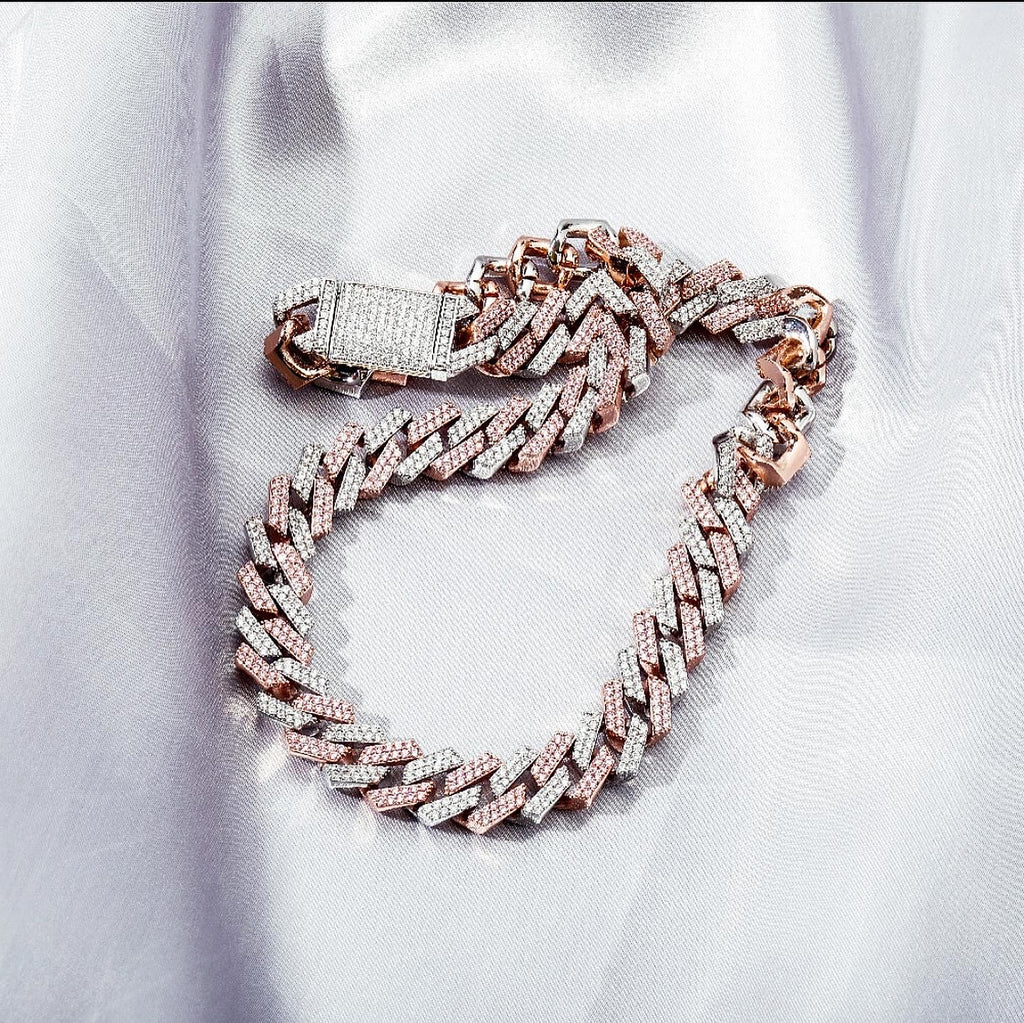 ZigZag Two Toned Cuban Link Chain