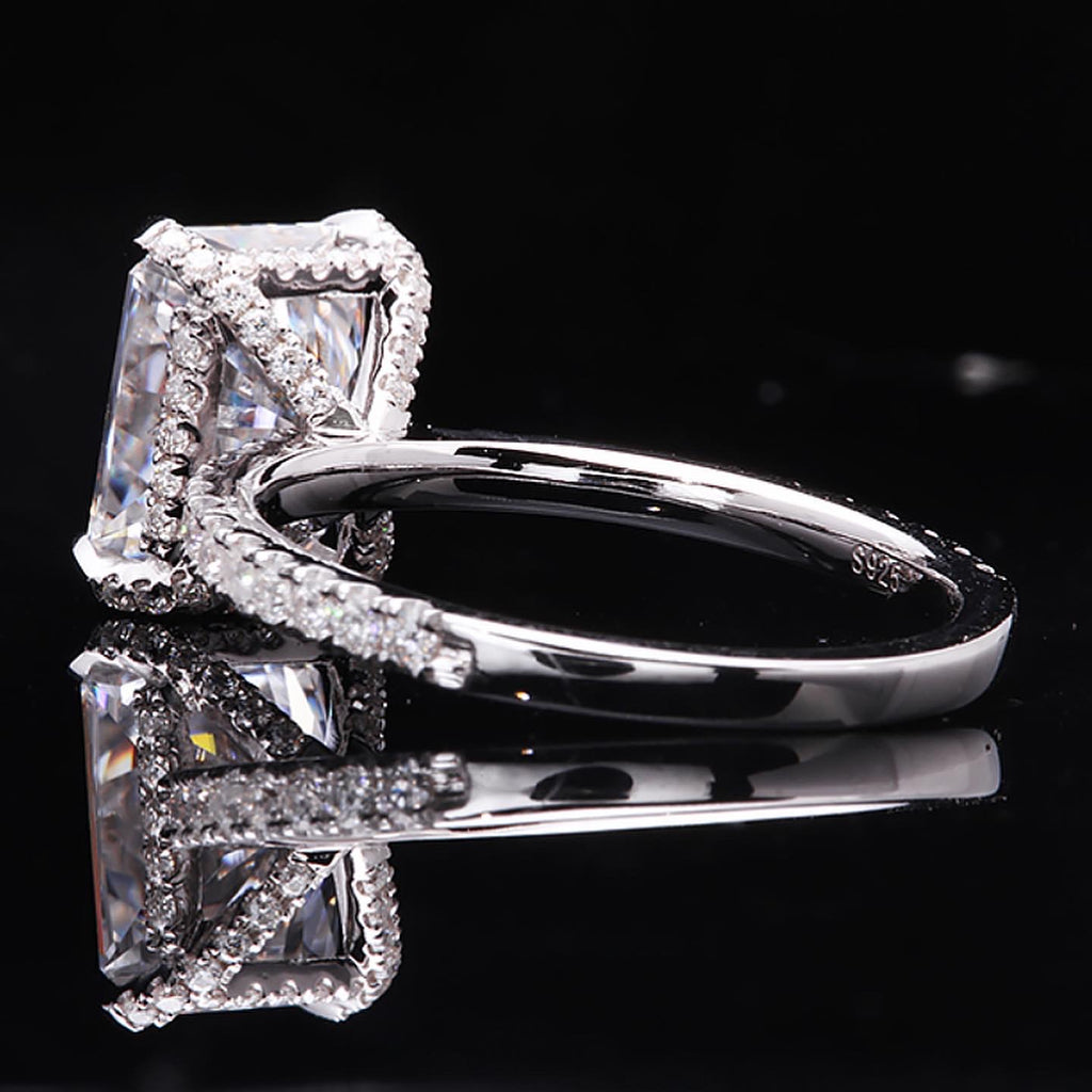 “Cherish” 4.0ct Carat 8X10mm Radiant Cut Wedding/Engagement Ring