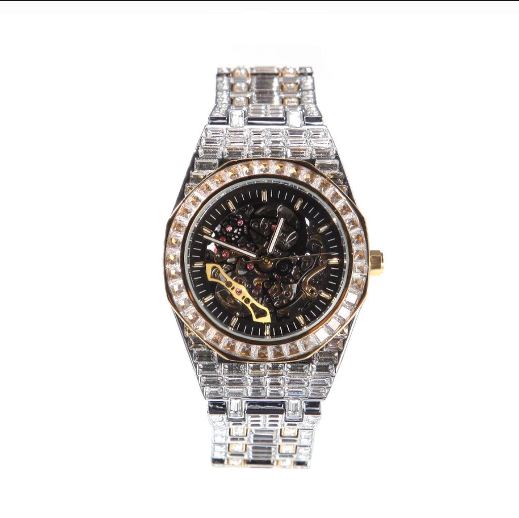Bi-Canical Baguette Diamond Watch
