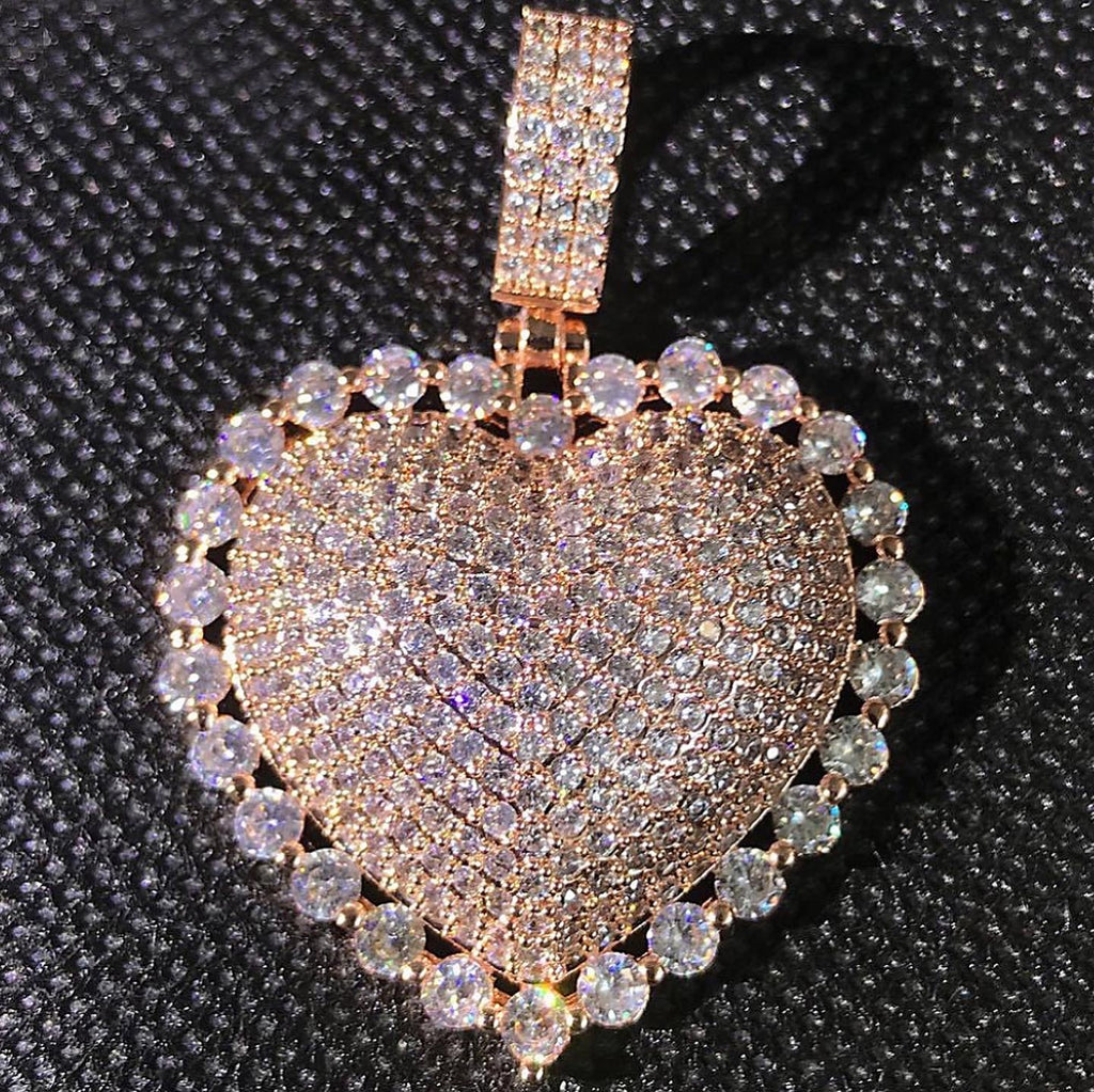 Iced Out Heart 💖 Pendant