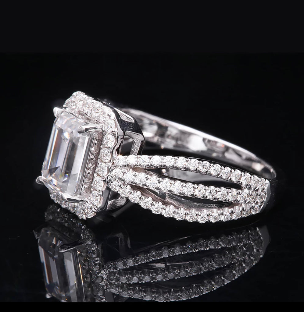 1.0c Emerald Cut VVS Engagement/Wedding Ring