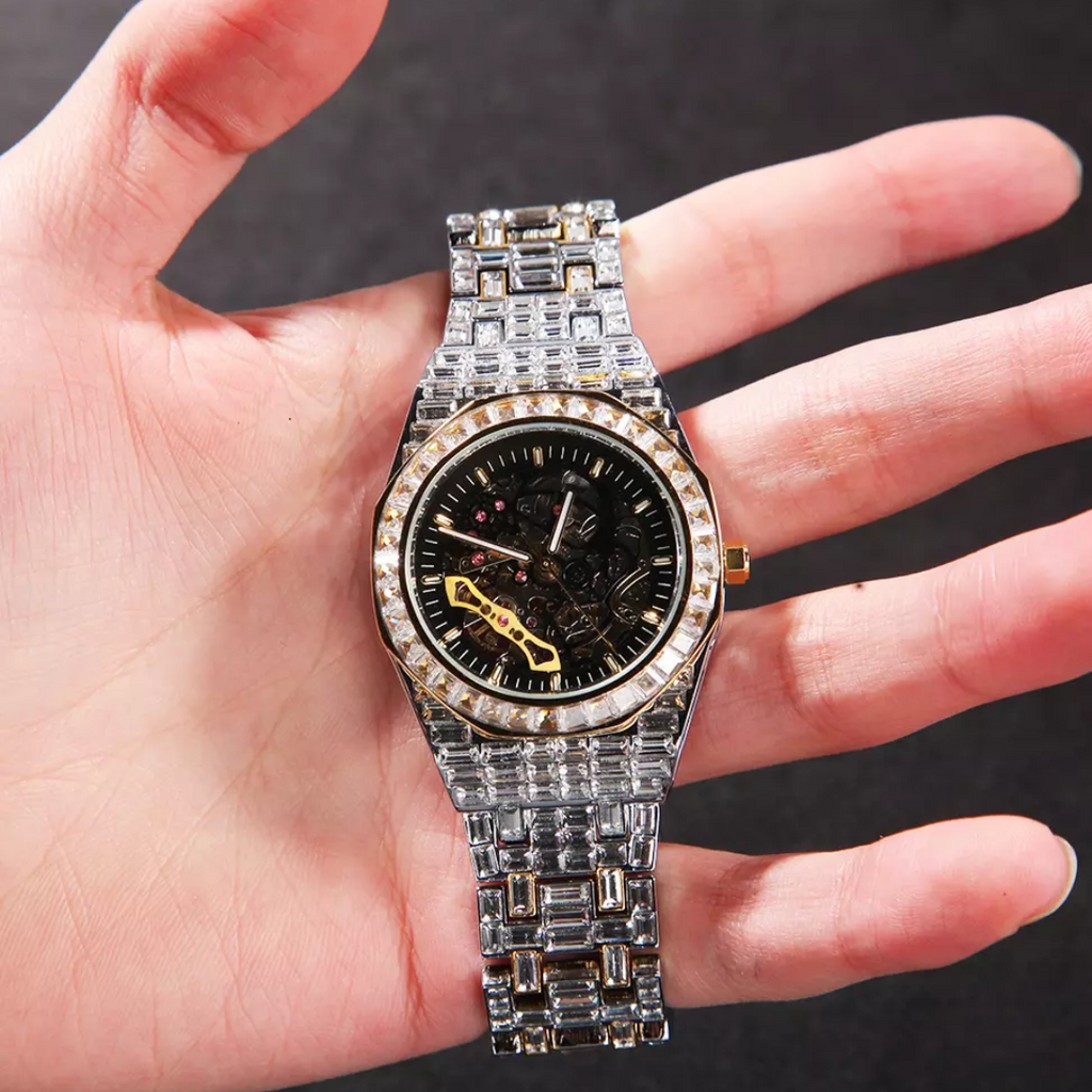 Bi-Canical Baguette Diamond Watch